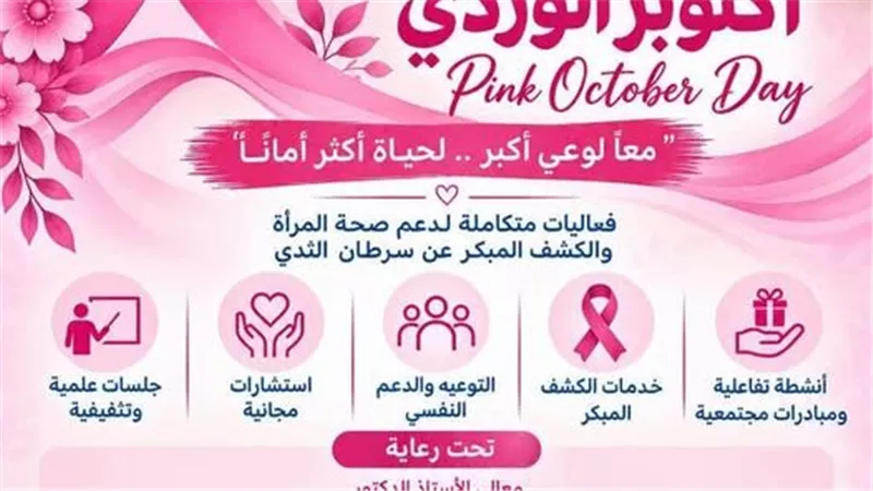 جامعة قناة السويس تحتفل بأكتوبر الوردي..الأحد المقبل