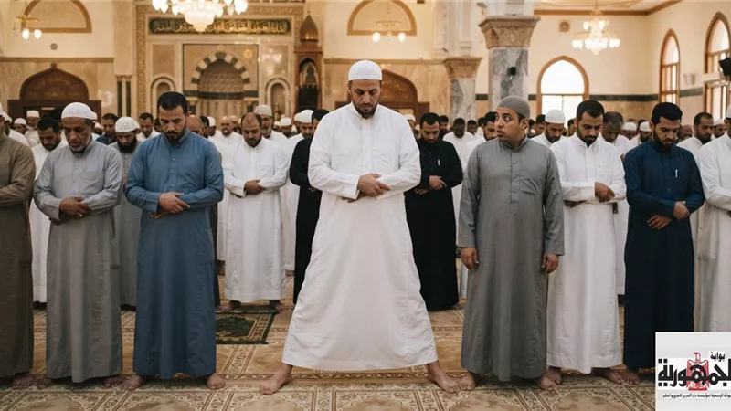 حكم المبالغة في فتح الأرجل أثناء الوقوف في صلاة الجماعة