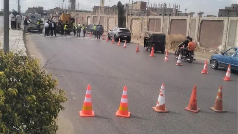 مطبات صوتية على طرق دمياط للحد من الحوادث