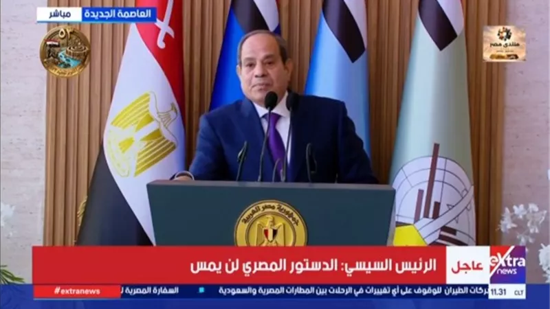 الرئيس السيسي: الدستور المصري لن يمس