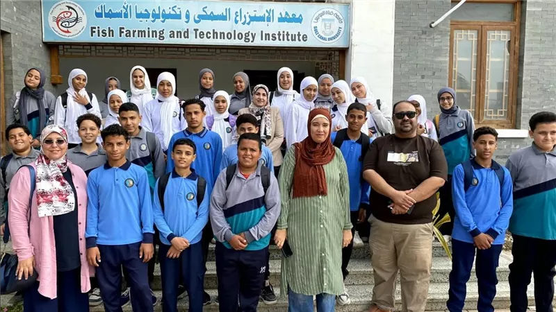 رحلة علمية لطلاب الإسماعيلية في معهد الاستزراع السمكي بجامعة