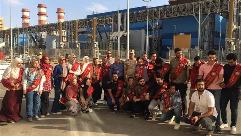 طلاب هندسة القناة يزورون محطة كهرباء العاصمة الإدارية