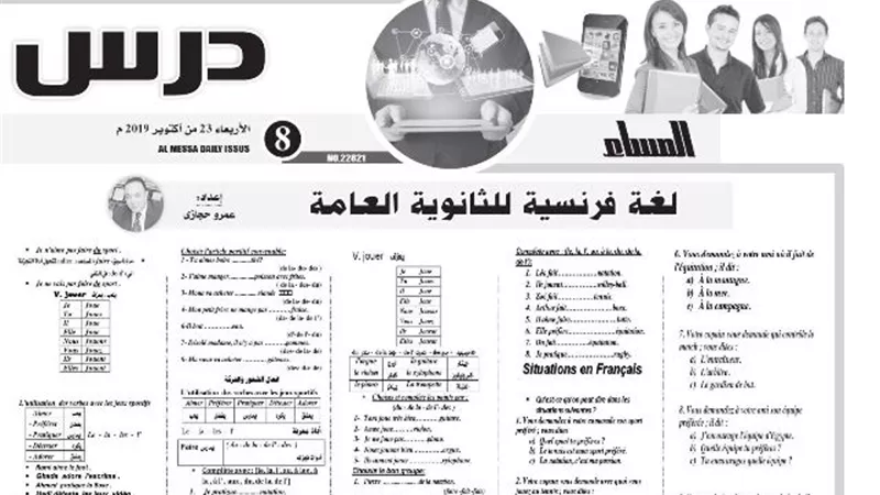 أهم المراجعات في اللغة الفرنسية والتفاضل والتكامل للثانوية العامة