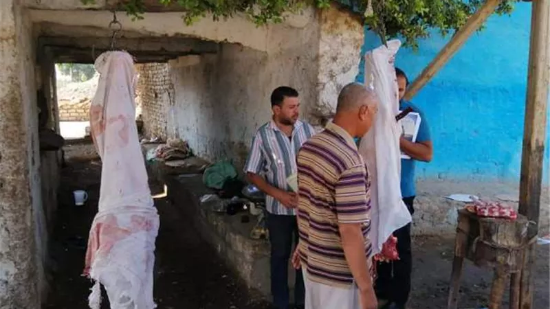 حملات تموينية على محلات الجزارة بالطود جنوب الأقصر