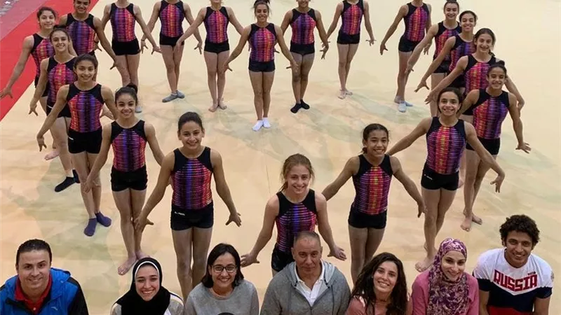 الجمباز فى تونس للمشاركة فى البطولة العربية للناشئين والناشئات