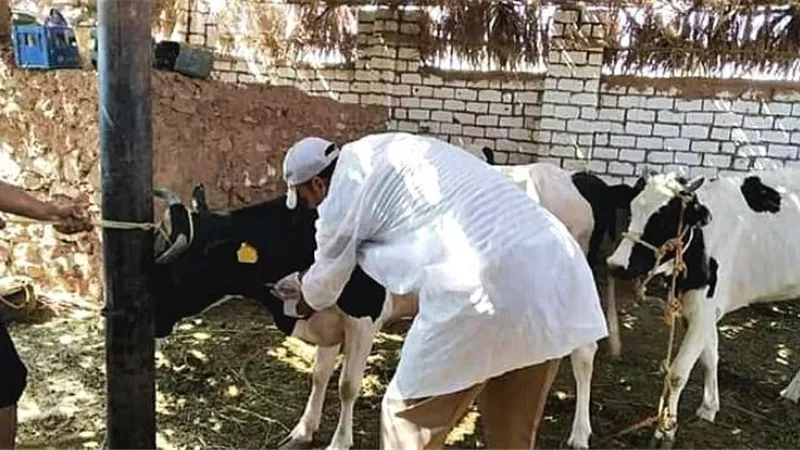 التقصي النشط شعار حملات الطب البيطرى لمكافحة البروسيلا بالوادى الجديد
