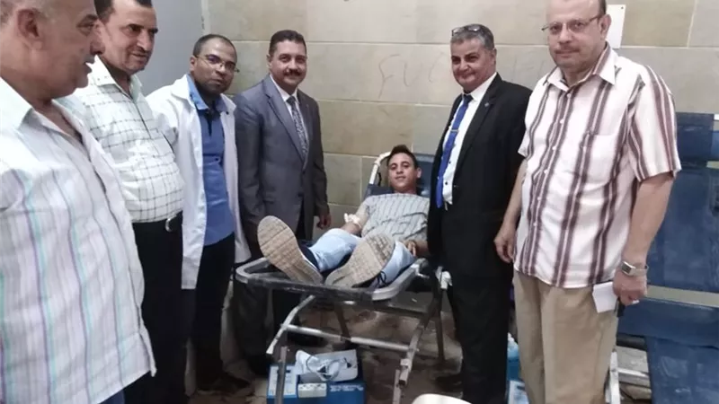 تحت شعار عمار يامصر بولادك .. حملة للتبرع بالدم بالمعهد الفنى الصناعى بالمنوفية