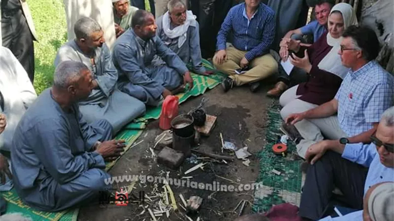 وفد هولندى يزور مشروع تطوير الري الحقلي ببنى سويف