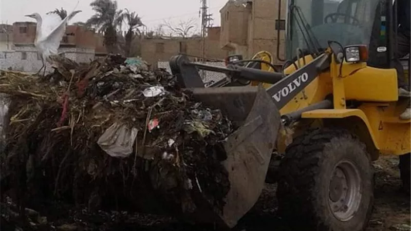جمع ١٥٧ طن قمامه بالفشن ببنى سويف