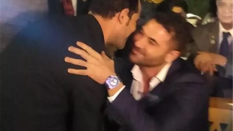 وصول النجم أحمد عز لاحتفالية نصر أكتوبر بالهناجر
