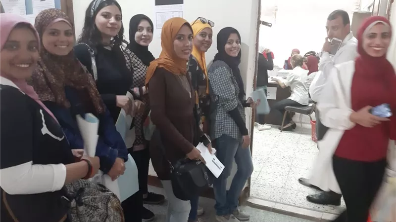إقبال كبير على إنتخابات إتحاد الطلاب ببنات عين شمس