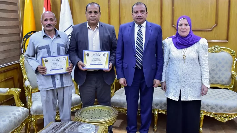 مجلس جامعة بنى سويف يكرم المحالين للمعاش