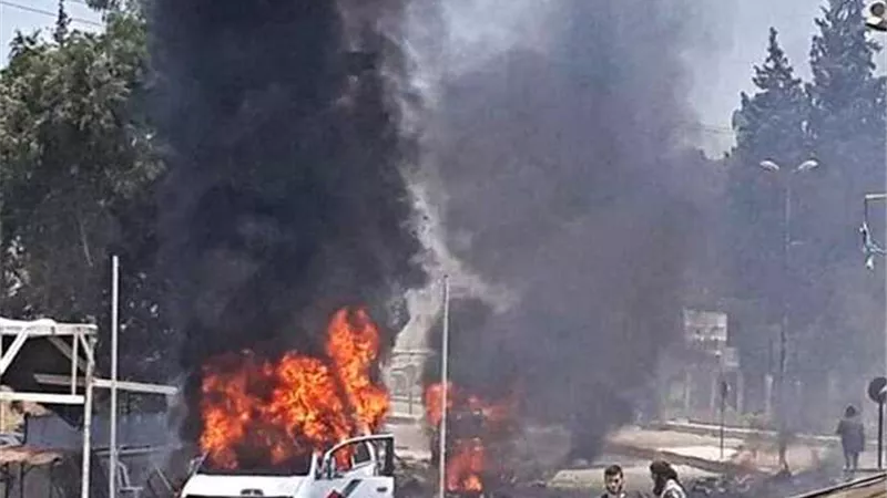 مقتل 15 شخص بأنفجار سياره بمدينة عفرين السورية
