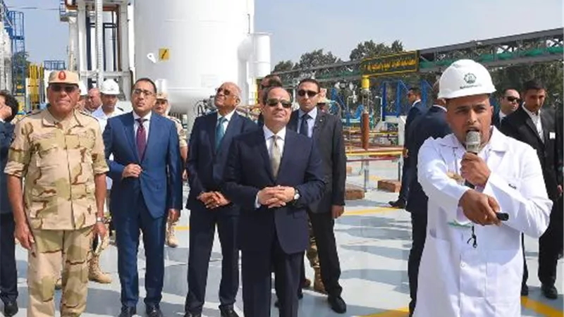 السيسي يفتتح مصنعين تابعين لشركة النصر للكيماويات الوسيطة بأبو رواش