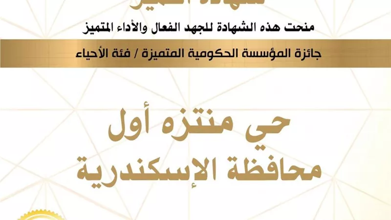 الإسكندرية تفوز بالمركز الأول في جائزتين عن التميز الحكومي