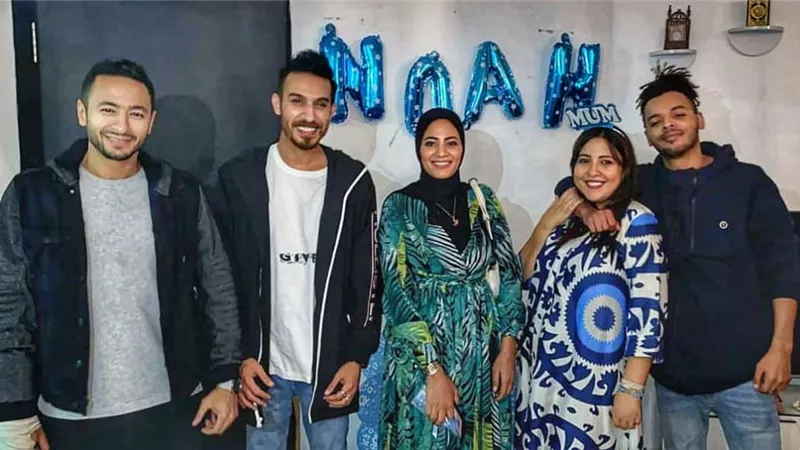 شاهد.. كيف احتفلت مى كساب واوكا بسبوع ابنهما 