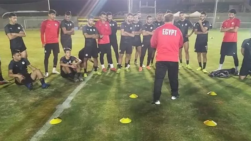 المنتخب الأولمبي يواصل تدريباته استعدادا لامم افريقيا