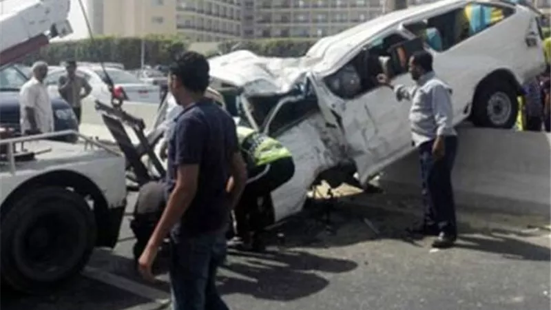 إصابة 6 أشخاص فى حادث تصادم على طريق الفيوم الصحراوى