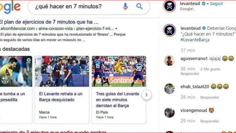 صورة جوجل .. ليفانتي يسخر من برشلونة بعد كارثة الـ7 دقائق