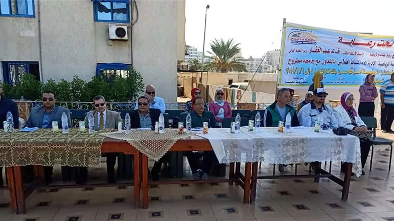 إنطلاق فعاليات مهرجان التميز الرياضى لطلبة جامعة مطروح