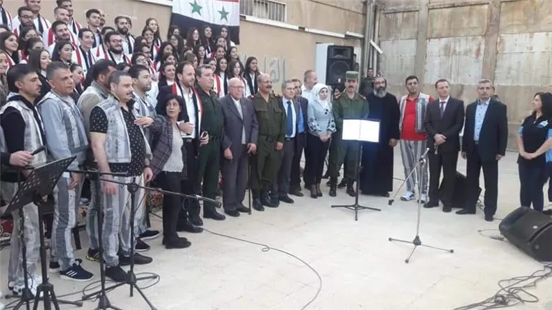حفل موسيقي في سجن دمشق المركزي للترفيه عن السجناء
