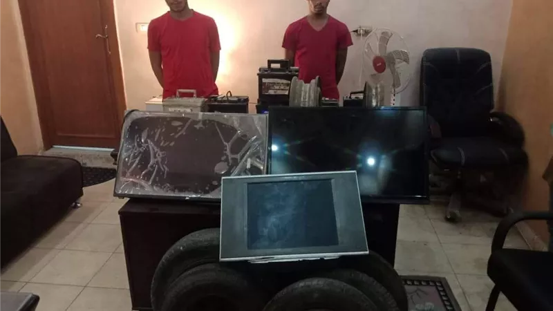 سقوط لصوص المساكن والسيارات بحدائق القبة