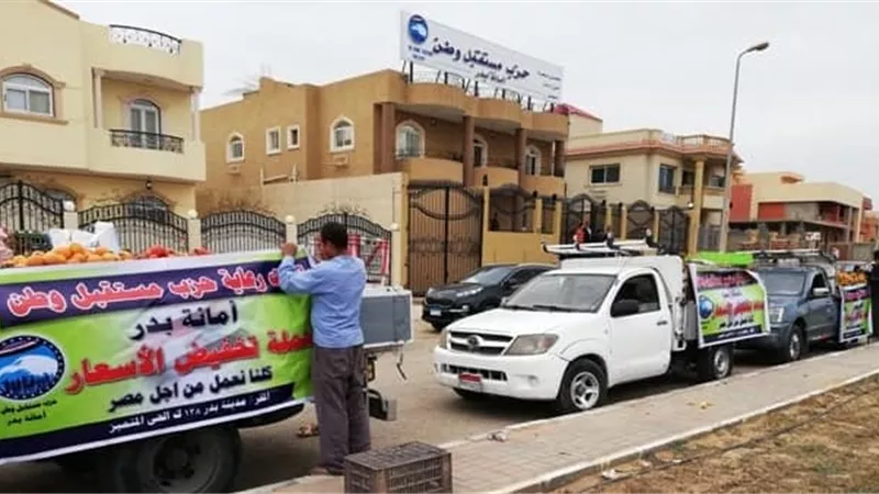 مستقبل وطن بدر يطلق حملة لتخفيض أسعار الخضار والسلع الغذائية.. غداً الجمعة بالصور