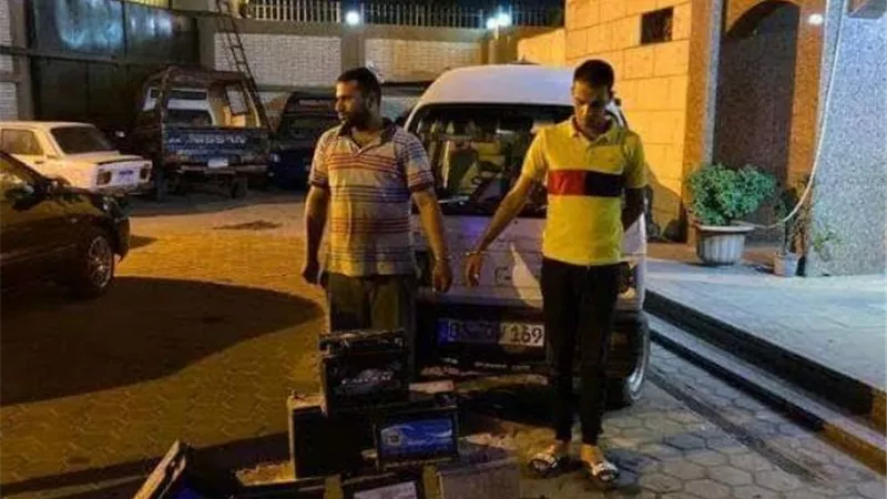 القبض على حرامى البطاريات بمدينة نصر