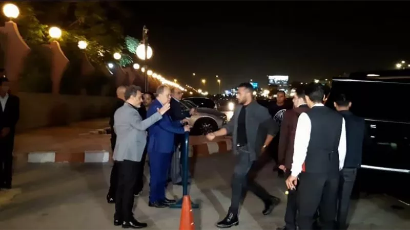 محمد رمضان فى عزاء هيثم احمد زكى