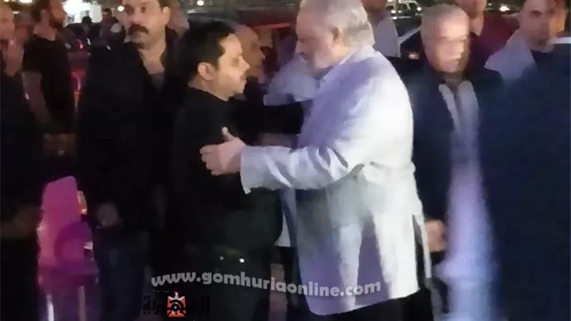 خالد زكى يشارك فى عزاء هيثم أحمد زكي