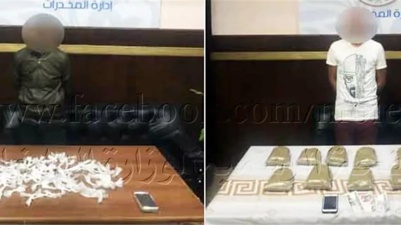 ضبط عنصرين إجراميين بالقاهرة يتاجران فى المواد المخدرة