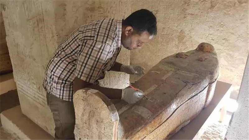 توابيت خبيئة العساسيف تصل المتحف المصرى الكبير