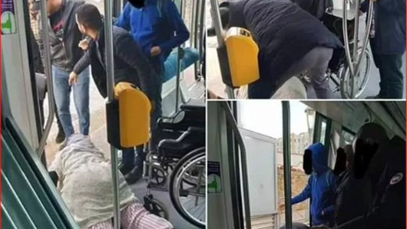تعنيف وطرد مقعدة من محطة ترام بالمغرب