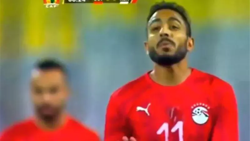 كهربا يسجل الهدف الاول لمنتخب مصر فى مرمى كينيا