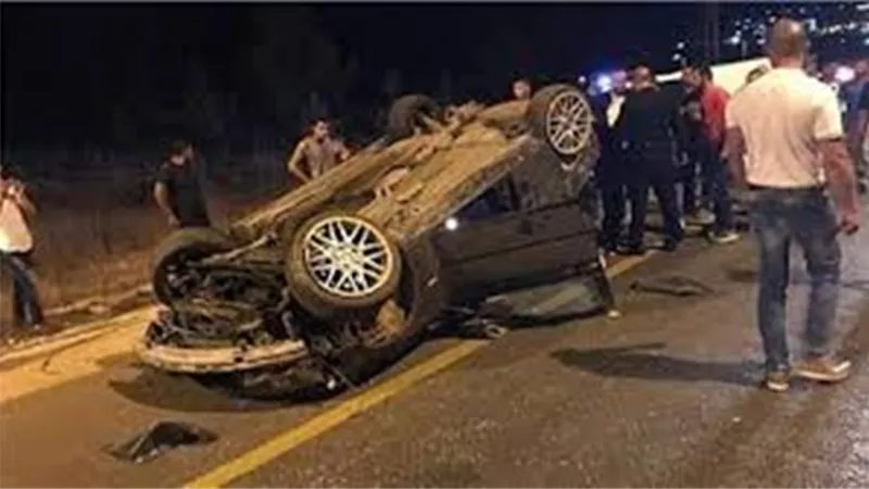 حادث مآساوى على طريق الصف الصحراوى