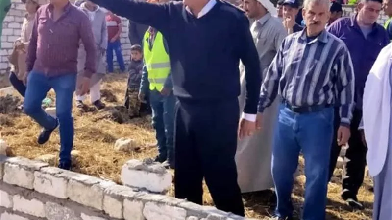 ازالة ٢٥ حالة من التعديات بالبناء المخالف على مساحة ٦٠٩٧ مترابالتل الكبير