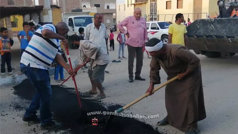 إنشاء مطبات صناعية أمام التجمعات السكنية بالطود جنوب الأقصر
