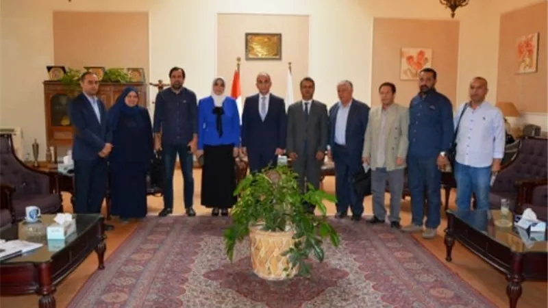 رئيس جامعة الزقازيق يستقبل مساعد الملحق الثقافى والاكاديمى بالسفارة الليبية