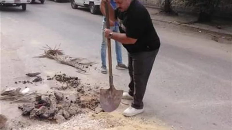 انتظام الحركة المروية بمحيط جامعة عين شمس بعد ردم هبوط ارضي بشارع القائد