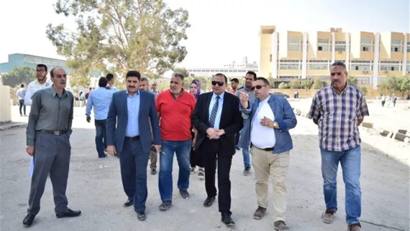 رئيس جامعة بني سويف يتفقد المنشآت الجديدة..صور