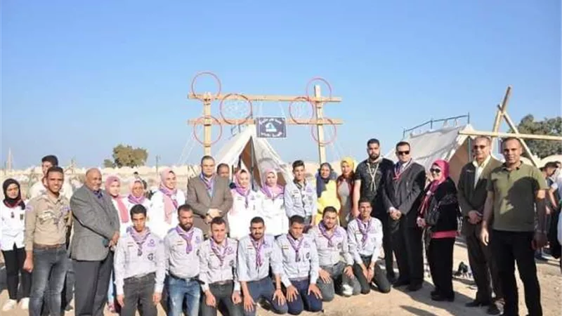 رئيس جامعة كفر الشيخ يفتتح مخيم عشائر الجوالة ..صور