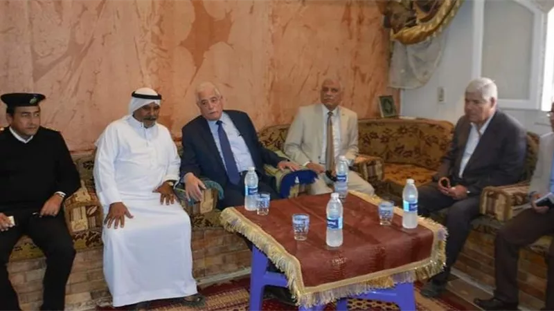 فودة يقدم العزاء للشيخ سليمان ابوبريك في وفاه والدته