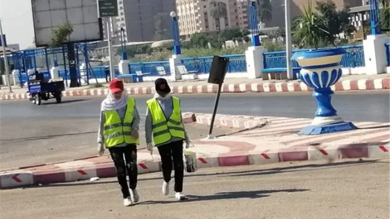 محافظ أسيوط : تطويركورنيش الجامعة بمشاركة طالبات التعليم الفني..صور