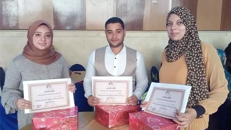 تكريم طلبة جامعة المنوفية المتميزين في محو الأمية بسرس الليان