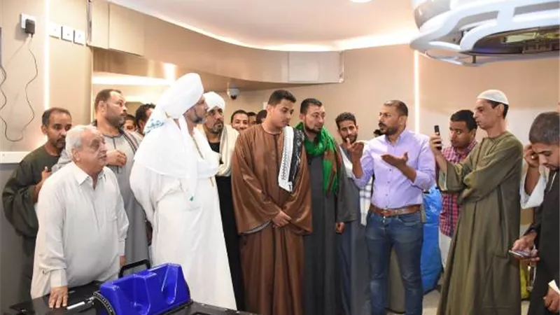 رئيس الرابطة العالمية للأشراف الأدارسة بمصر والعالم الإسلامى فى زيارة دعم لمستشفى شفاء الأورمان بالأقصر