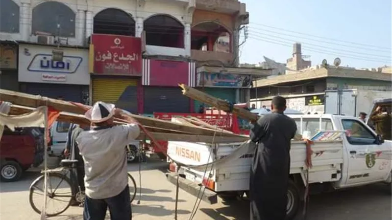 حملة مكبرة لإزالة الإشغالات من شوارع وميادين مدينة أشمون