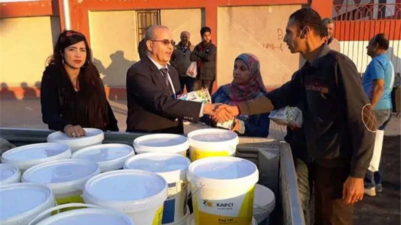 رسومات وطنية على أسوار مدارس بورسعيد ضمن مبادرة 
