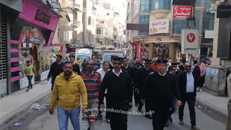 تحرير شانزليزيه الاسكندرية من الباعة الجائلين والتعديات