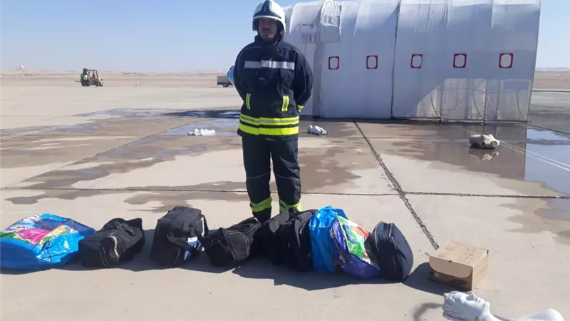 مطار الأقصر الدولى ينفذ تجربة طوارئ واسعة النطاق لحادث انحراف طائرة