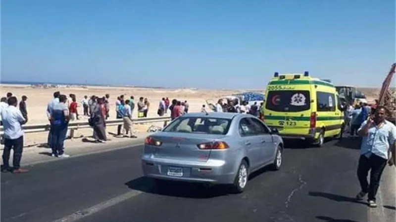 إصابة 4 أشخاص فى حادث تصادم سيارتين بطريق إسكندرية الصحراوى